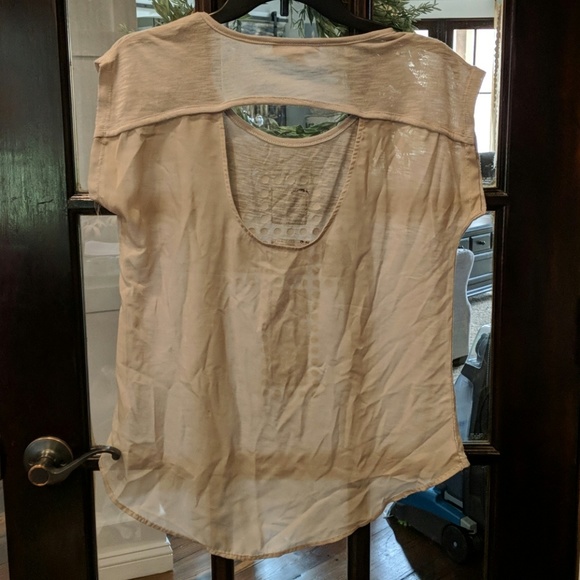 Studded Lace Cross High Low Open Back Top - Picture 2 of 3